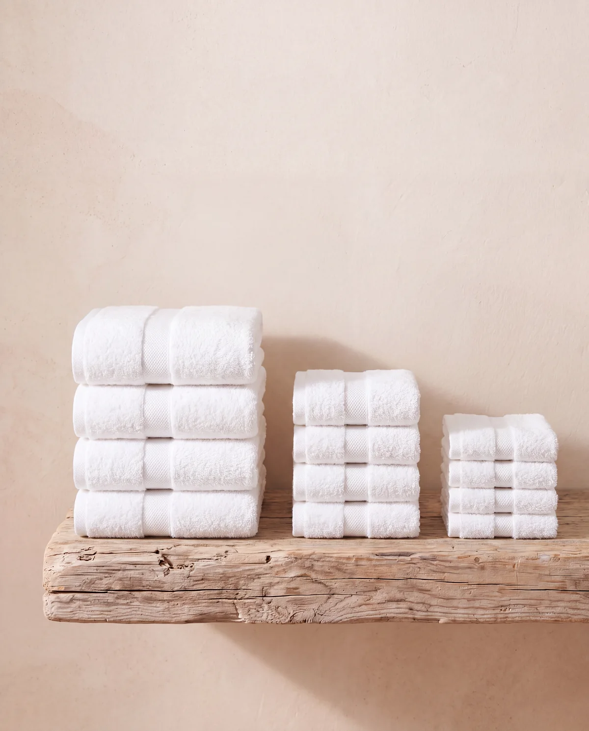 Complete Towel Set, 12 pieces: 4 bath towels, 4 hand towels, 4 washcloths